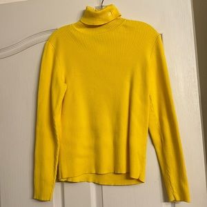 Lauren Ralph Lauren yellow turtleneck sweater, L, excellent condition